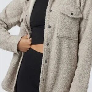 Vuori Sherpa Button-Up Jacket - Light Taupe